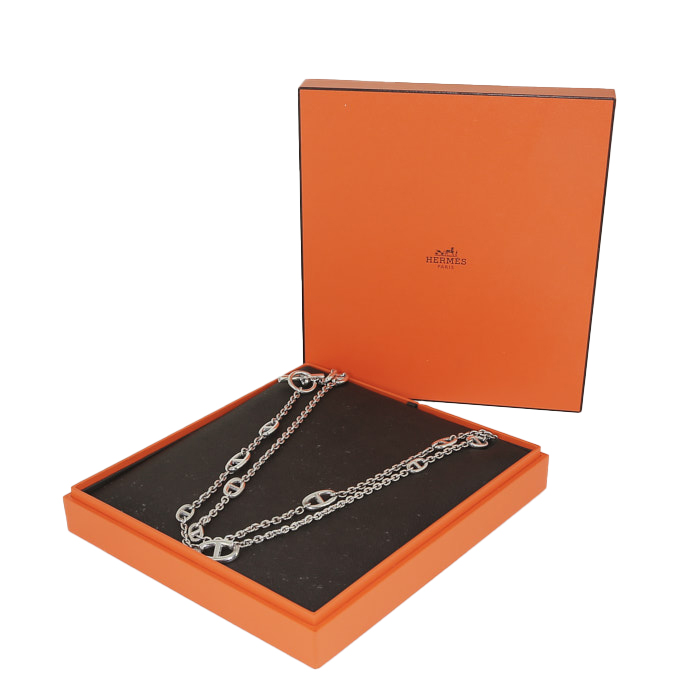 Collana lunga Hermès Farandole in argento - Detail D2