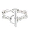 Brazalete Hermès Chaine d'Ancre modelo grande de plata - 00pp thumbnail