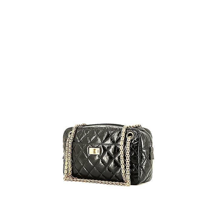 Chanel 2.55 Reissue Camera Mini Shoulder Bag Aged Calfskin Black