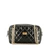 Chanel  Camera small model  handbag  in black patent quilted leather - 360 thumbnail