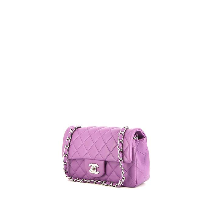 Chanel  Mini Timeless shoulder bag  in purple quilted leather - 00pp