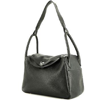 Borsa Hermès  Lindy in pelle togo blu marino