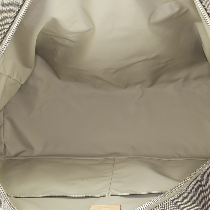 Louis Vuitton  Geant Albatros travel bag  in brown logo canvas  and natural leather - Detail D3