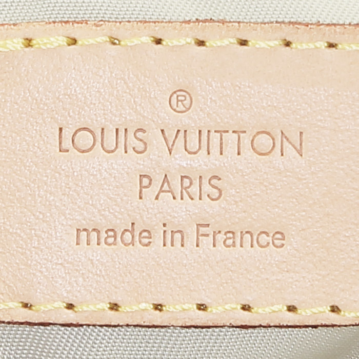 Borsa da viaggio Louis Vuitton  Geant Albatros in tela siglata marrone e pelle naturale - Detail D4