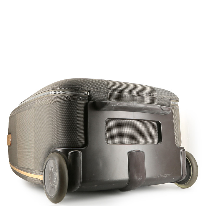 Maleta flexible Louis Vuitton  Pegase en lona a cuadros marrón y cuero natural - Detail D4