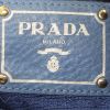 Prada   handbag  in blue grained leather - Detail D3 thumbnail