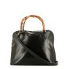 Gucci  Bamboo handbag  in black leather - 360 thumbnail