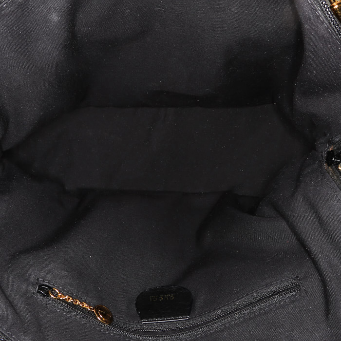 Bolso de mano Gucci  Bamboo en cuero negro - Detail D3