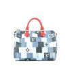 Louis Vuitton  Speedy 30 shoulder bag  in blue denim canvas  and red leather - 360 thumbnail