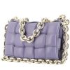 Bottega Veneta Chain Cassette handbag  in purple intrecciato leather - 00pp thumbnail