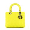 Dior  Lady Dior medium model  handbag  in yellow leather cannage - 360 thumbnail