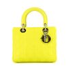 Sac à main Dior  Lady Dior en cuir cannage jaune - 360 thumbnail