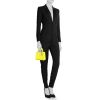 Dior  Lady Dior handbag  in yellow leather cannage - Detail D1 thumbnail
