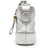 Chanel  Gabrielle  small model  shoulder bag  in silver quilted leather - Detail D6 thumbnail