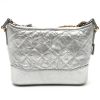 Chanel  Gabrielle  small model  shoulder bag  in silver quilted leather - Detail D8 thumbnail