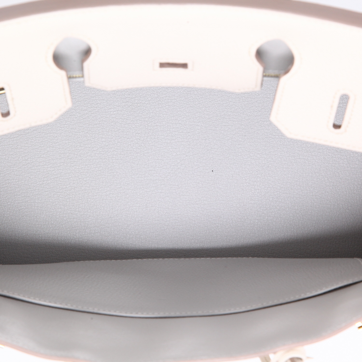 Bolso de mano Hermès  Birkin 30 cm en cuero togo Craie - Detail D2