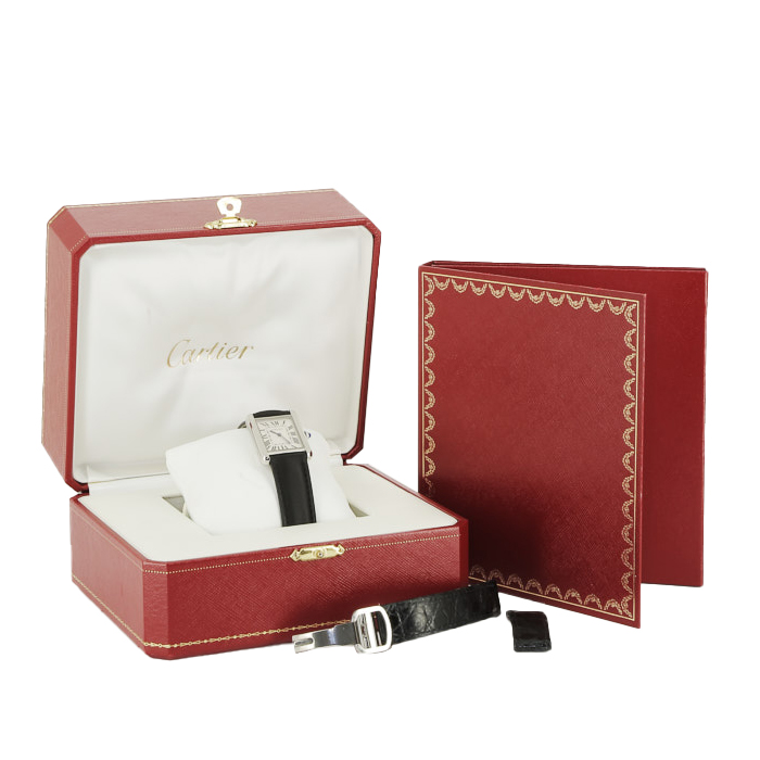 Orologio Cartier Tank Solo in acciaio Ref: Cartier - 3710  Circa 2010 - Detail D2