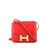 Hermès  Constance mini  shoulder bag  in red Piment Swift leather - 360 thumbnail