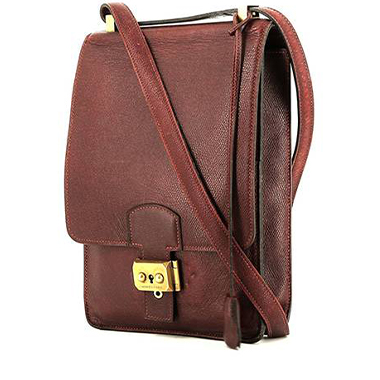 Bolso de mano Hermès  Bobby en cuero epsom color burdeos