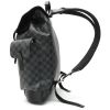 Louis Vuitton  Christopher backpack  in grey Graphite damier canvas  and black leather - Detail D8 thumbnail