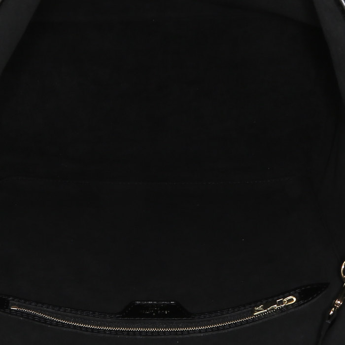 Bolso Cabás Louis Vuitton  Neverfull Editions Limitées modelo mediano  en lona Monogram multicolor y negra y cuero negro - Detail D3