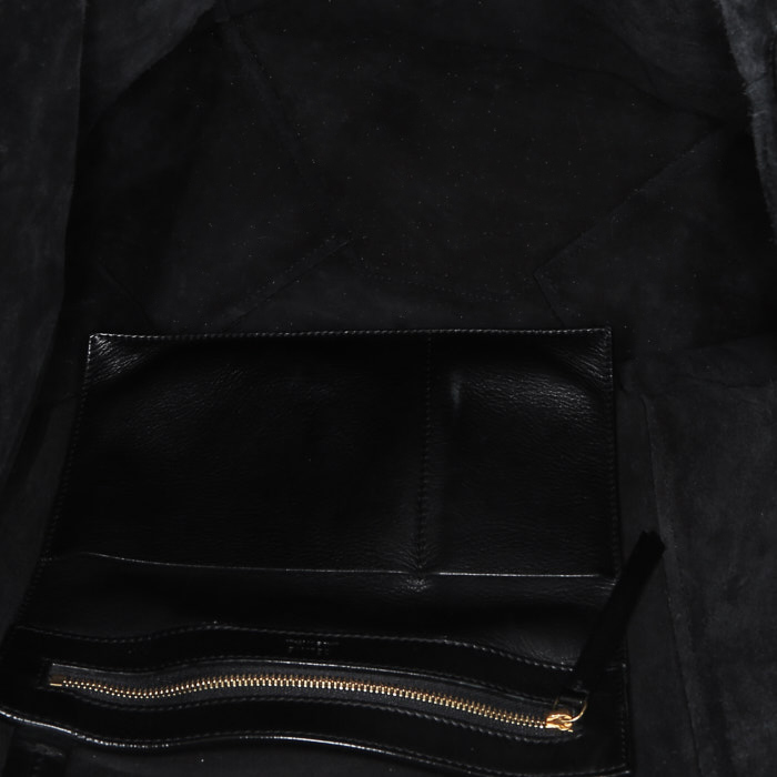 Shopping bag Celine  Cabas in pelle martellata nera - Detail D2