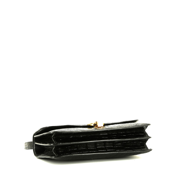Hermès  Ring handbag  in black crocodile - Detail D5