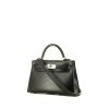 Hermès  Kelly 20 cm handbag  in black Tadelakt leather - 00pp thumbnail