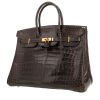 Bolso de mano Hermès  Birkin 35 cm en cocodrilo porosus Gris éléphant - 00pp thumbnail