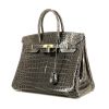Hermès  Birkin 35 cm handbag  in grey porosus crocodile - 00pp thumbnail