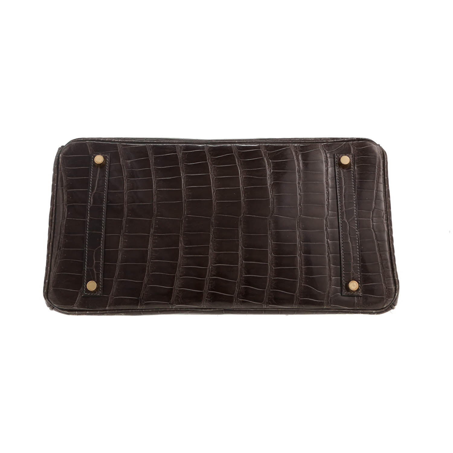 Hermès  Birkin 35 cm handbag  in Gris éléphant porosus crocodile - Detail D1