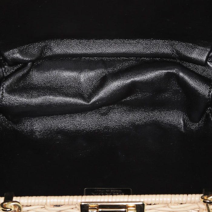 Minaudière Prada en rotin naturel - Detail D2