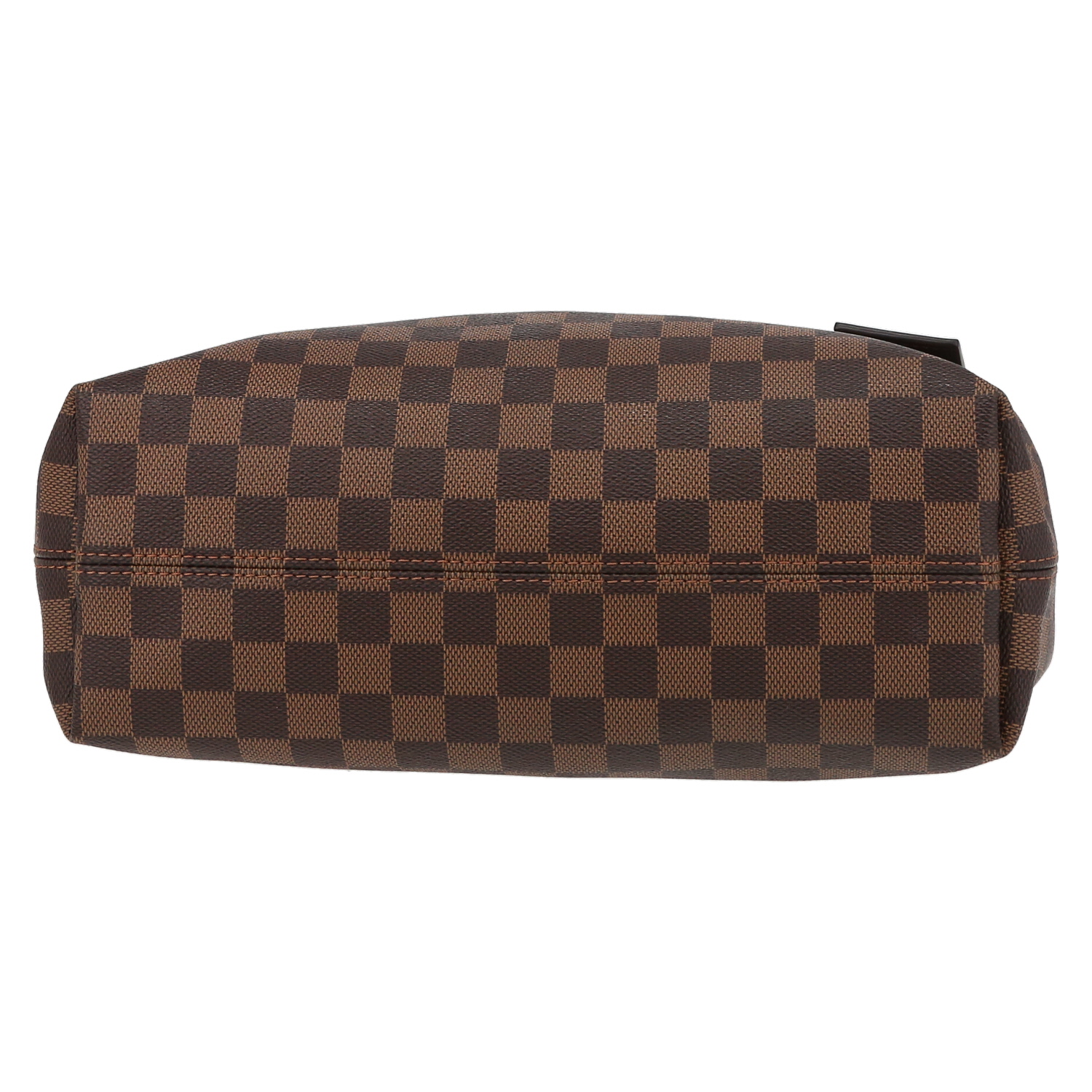 Louis Vuitton  Graceful handbag  in ebene damier canvas  and brown leather - Detail D4