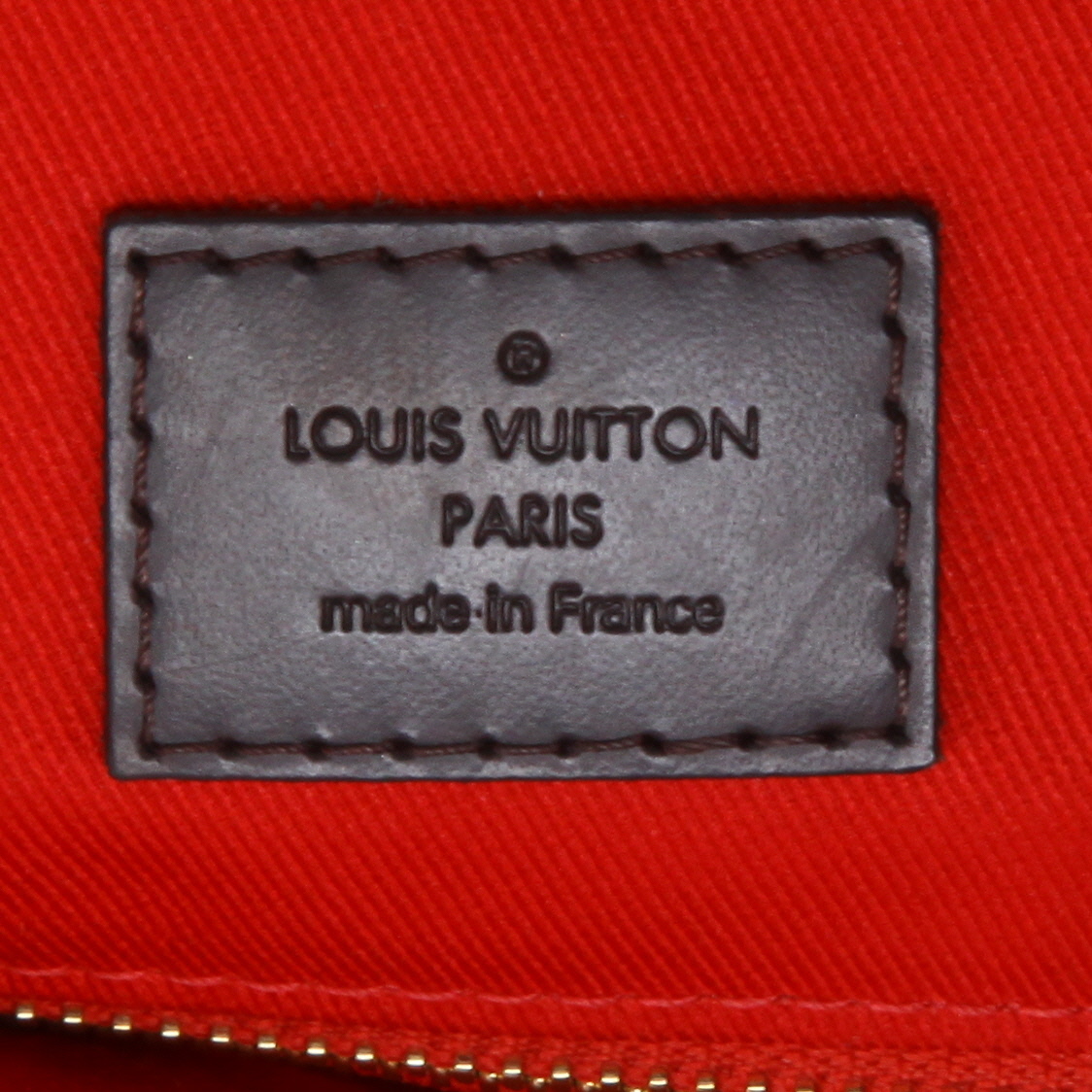 Louis Vuitton  Graceful handbag  in ebene damier canvas  and brown leather - Detail D9