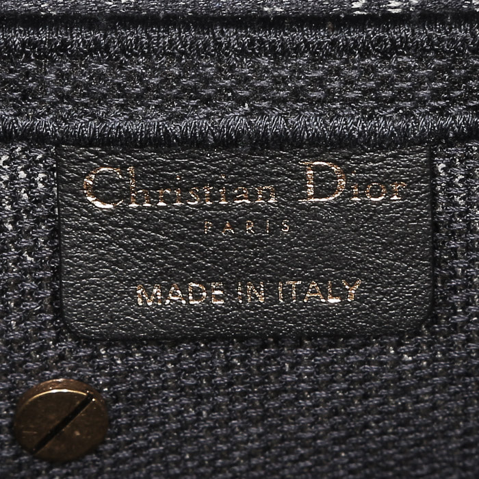 Dior  Saddle handbag  in blue canvas - Detail D4