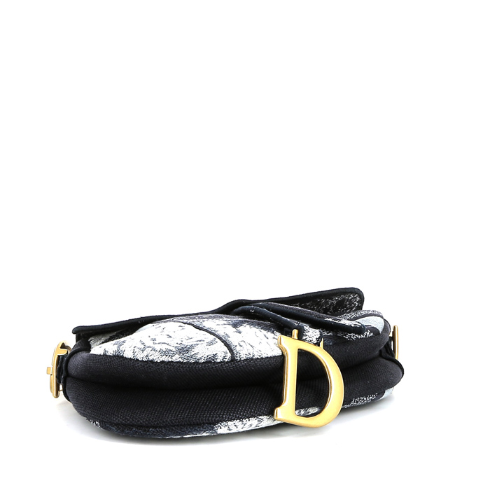 Borsa Dior  Saddle in tela blu - Detail D5