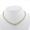 Half-articulated Vintage  necklace in yellow gold, white gold and diamonds - 360 thumbnail