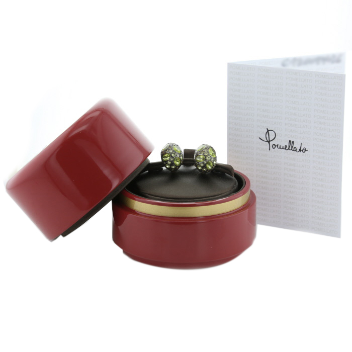 Orecchini Pomellato Tabou in oro rosa, argento e peridoto - Detail D2