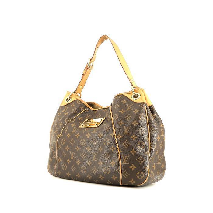 Louis Vuitton  Galliera handbag  in brown monogram canvas  and natural leather - 00pp