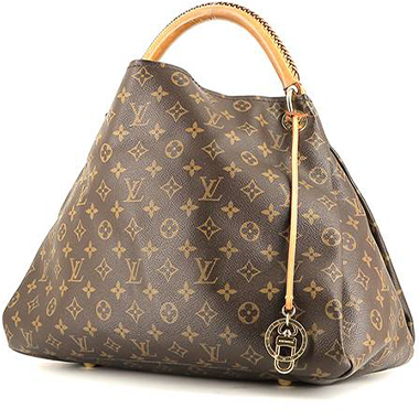 Borsa Louis Vuitton  Artsy in tela monogram marrone e pelle naturale