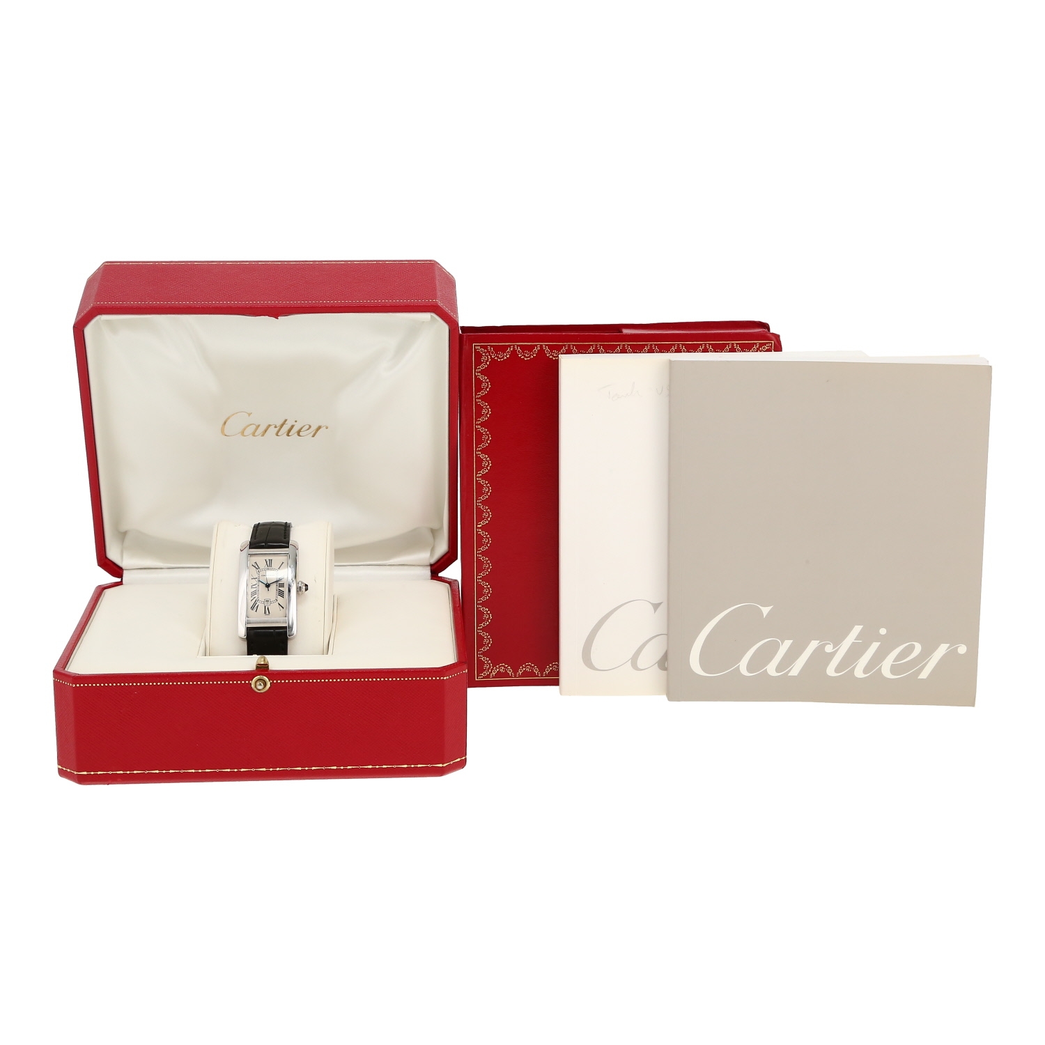 Reloj Cartier Tank Américaine de oro blanco Ref: Cartier - 1726  Circa 2002 - Detail D2