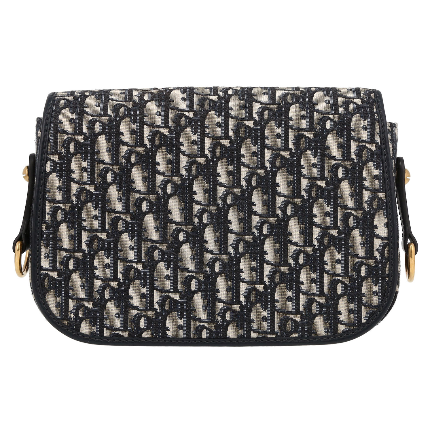 Dior  Oblique shoulder bag  monogram canvas Oblique  and blue leather - Detail D7