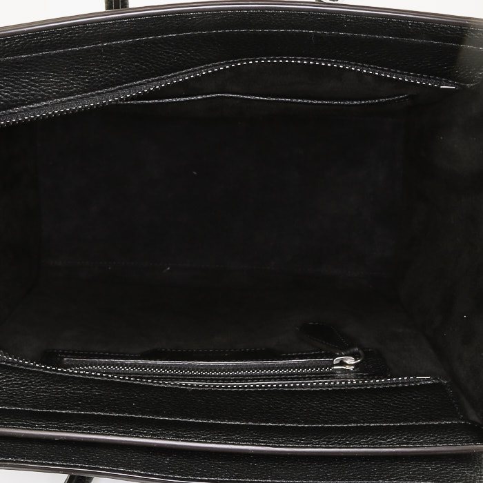 Borsa Celine  Luggage Micro in pelle martellata nera - Detail D2