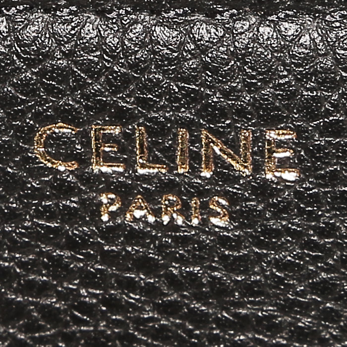 Sac à main Celine  Sac 16 en cuir grainé noir - Detail D3