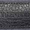 Sac porté épaule Valentino Garavani  Rockstud grand modèle  en cuir grainé bleu-marine - Detail D3 thumbnail
