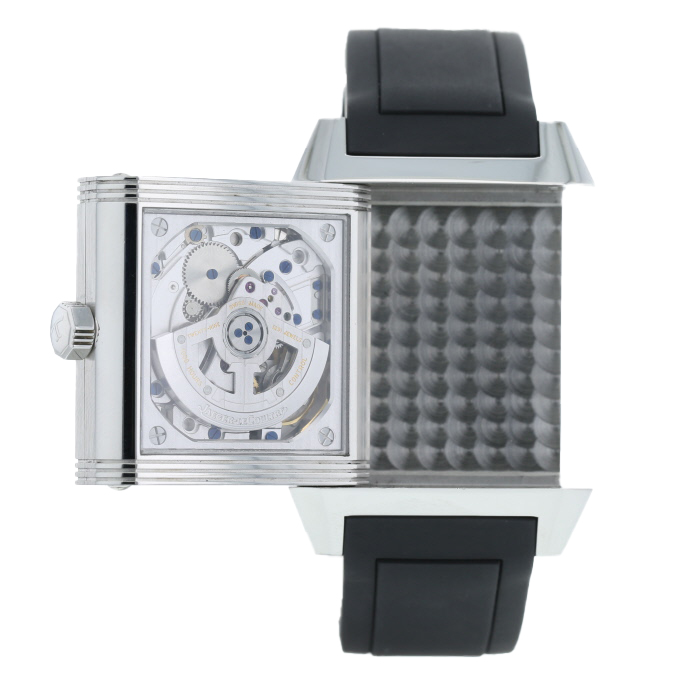 Jaeger-LeCoultre Reverso Squadra Hometime  in stainless steel Circa 2000 - Detail D2