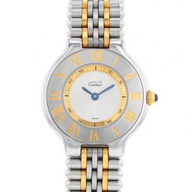 Cartier Must 21  in stainless steel and gold plated Ref: Cartier - 1340  Circa 1990