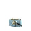 Sac bandoulière Gucci  GG Marmont petit modèle  en denim bleu - 00pp thumbnail