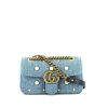 Gucci  GG Marmont small model  shoulder bag  in blue denim - 360 thumbnail