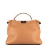 Fendi  Peekaboo Selleria handbag  in brown grained leather - 360 thumbnail
